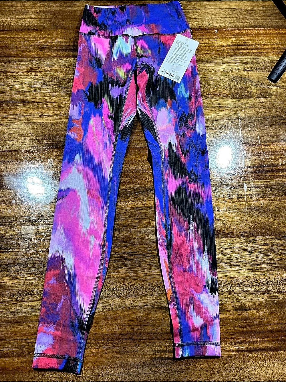 lululemon Wunder Under HR Tight 28" Abstract Pattern Leggings in Purple & Pink